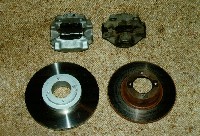[Comparing the Volvo brakes with the original TR7's]
