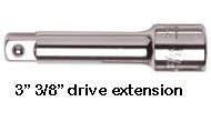 3in. 3/8 drive extensions