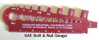 SAE bolt gauge